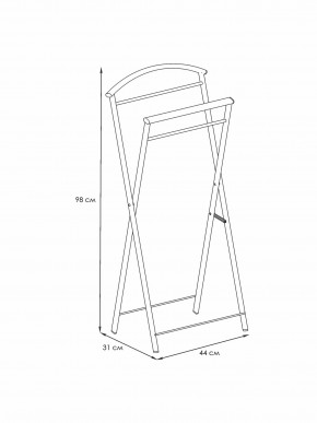 ВНП 367 Б Вешалка костюмная "Контур" Белый в Режи - rezh.mebel24.online | фото