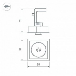 Встраиваемый светильник Arlight CL-SIMPLE-S80x80-9W Day4000 (BK, 45 deg) 026875 в Режи - rezh.mebel24.online | фото 9