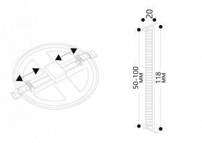 Встраиваемый светильник Arte Lamp Mesura A7972PL-1WH в Режи - rezh.mebel24.online | фото 5