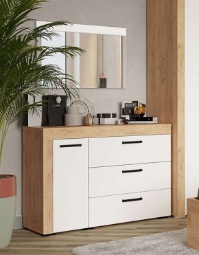 Зеркало Адель белый/дуб крафт золотой в Режи - rezh.mebel24.online | фото 2